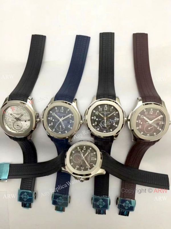 Patek Philippe Copy Aquanaut Travel Time Men Watch Brown Rubber Band 42mm Patek Philippe Copy Aquanaut Travel Time Men Watch Brown Rubber Band 42mm