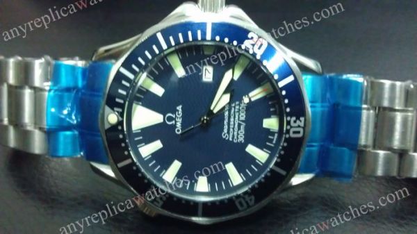Seamaster Omega James Bond Watch Replica SS Blue Face Automatic Mens Watch Seamaster Omega James Bond Watch Replica SS Blue Face Automatic Mens Watch