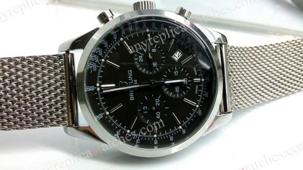 SS Breitling Transocean Chronograph Swiss Grade Black Face Men Replica SS Breitling Transocean Chronograph Swiss Grade Black Face Men Replica