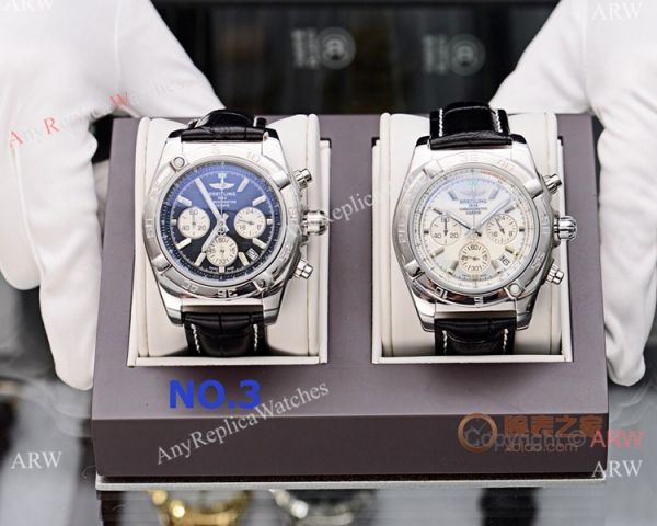 Fake Breitling Chronomat Watches White Dial Black Leather Strap Fake Breitling Chronomat Watches White Dial Black Leather Strap