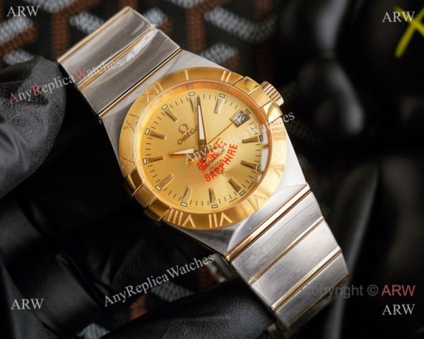 Copy Omega Constellation Double Eagle Gold Watch Quartz 36mm Copy Omega Constellation Double Eagle Gold Watch Quartz 36mm