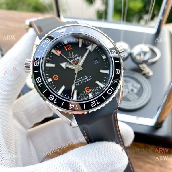 Replica Omega Seamaster Planet Ocean GMT Rubber Band Watches SWISS GRADE CASE Replica Omega Seamaster Planet Ocean GMT Rubber Band Watches SWISS GRADE CASE