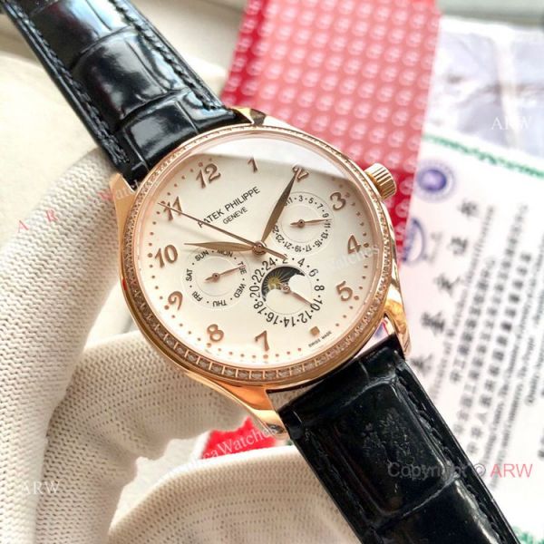 Super Clone Patek Philippe Moonphase Gold Diamond Watch 40MM Super Clone Patek Philippe Moonphase Gold Diamond Watch 40MM