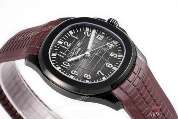Swiss Grade Copy Patek Philippe Aquanaut Brown Rubber Strap Watch 40mm Swiss Grade Copy Patek Philippe Aquanaut Brown Rubber Strap Watch 40mm