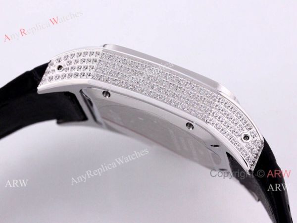 AAA Copy Cartier Santos De Iced Out Watch Automatic Movement AAA Copy Cartier Santos De Iced Out Watch Automatic Movement