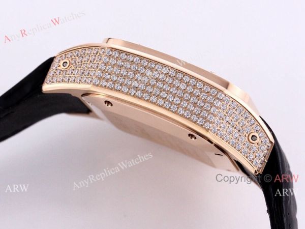 Knockoff Cartier Santos Chronograph Watch Rose Gold Diamond 45mm Knockoff Cartier Santos Chronograph Watch Rose Gold Diamond 45mm