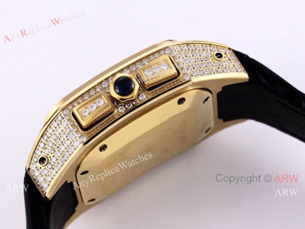Knockoff Cartier Santos De Chronograph Iced Out Watch 45mm Men Knockoff Cartier Santos De Chronograph Iced Out Watch 45mm Men