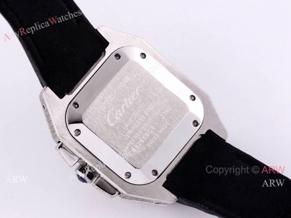 Knockoff Iced Out Cartier Santos Chronograph Watch 45mm Knockoff Iced Out Cartier Santos Chronograph Watch 45mm