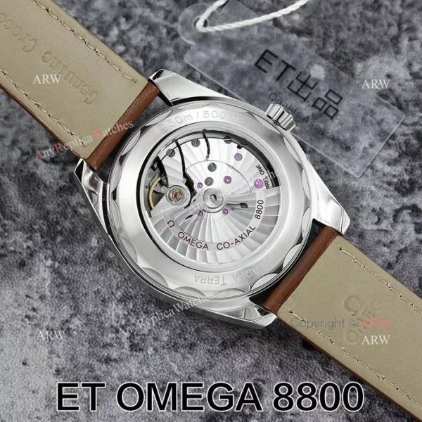Replica Omega Seamaster Swiss ETA 8800 Movement Superluminova Leather Band Watch Replica Omega Seamaster Swiss ETA 8800 Movement Superluminova Leather Band Watch