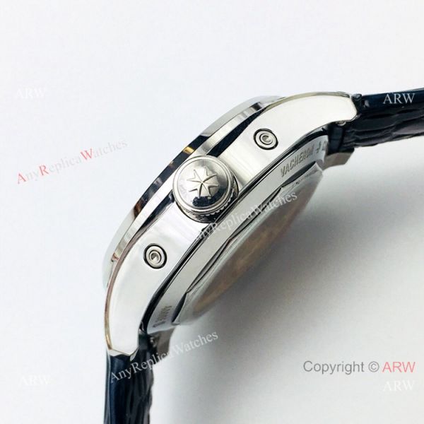 Grade 1A Copy Vacheron Constantin Fiftysix Watch Blue Dial Leather Strap Grade 1A Copy Vacheron Constantin Fiftysix Watch Blue Dial Leather Strap