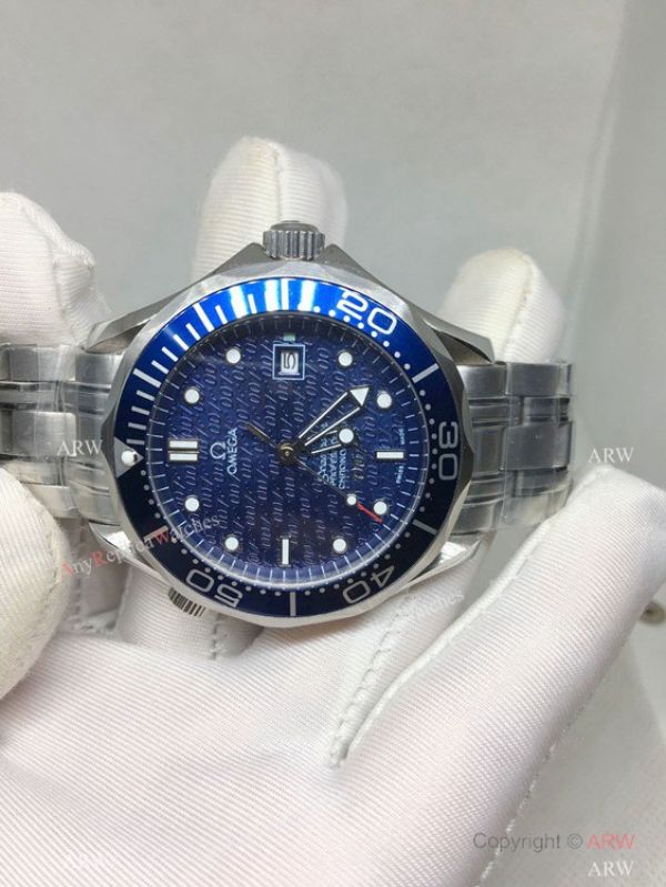 Seamaster Omega Replica Watches James Bond 007 Stainless Steel Blue Face Watch Seamaster Omega Replica Watches James Bond 007 Stainless Steel Blue Face Watch