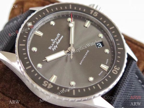 ZF Best 1:1 Copy Blancpain Fifty Fathoms Bathyscaphe 1315 Gray Dial Watch ZF Best 1:1 Copy Blancpain Fifty Fathoms Bathyscaphe 1315 Gray Dial Watch