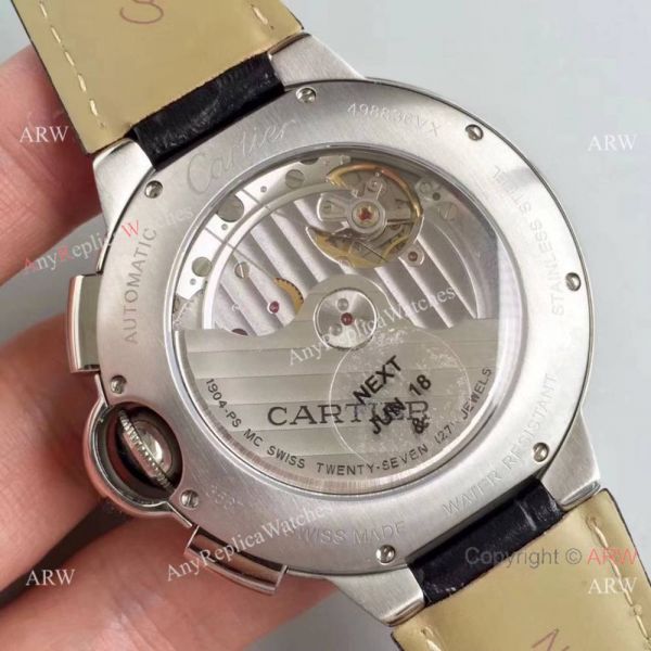 Swiss Replica Cartier Chronograph White Dial Watch 44mm Swiss Replica Cartier Chronograph White Dial Watch 44mm