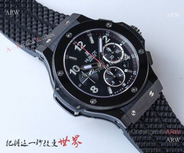 Swiss Grade Replica Hublot Big Bang V6 Chronograph Watch Black Case Swiss Grade Replica Hublot Big Bang V6 Chronograph Watch Black Case