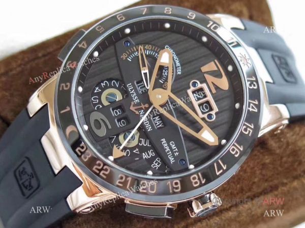 Swiss Grade Replica Ulysse Nardin El Toro Rose Gold Rubber Watch Swiss Grade Replica Ulysse Nardin El Toro Rose Gold Rubber Watch