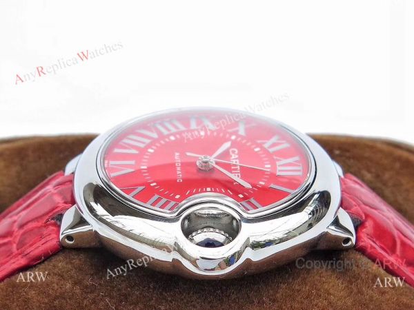 Swiss Ballon Bleu Cartier Watch Copy SS Red Dial Automatic 33mm Swiss Ballon Bleu Cartier Watch Copy SS Red Dial Automatic 33mm