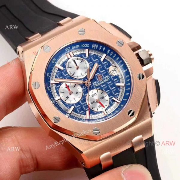 Fake Audemars Piguet For Sale 44mm Rose Gold Blue Dial Mens Watch Fake Audemars Piguet For Sale 44mm Rose Gold Blue Dial Mens Watch