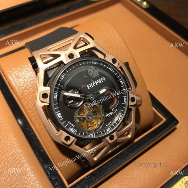 Swiss Copy Hublot Techframe Ferrari 70th Anniversary Watch SS Skeleton Case Swiss Copy Hublot Techframe Ferrari 70th Anniversary Watch SS Skeleton Case