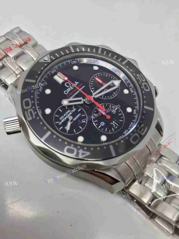 Swiss Grade Omega Seamaster 300 Replica Watches Red Chronograph Hand Swiss Grade Omega Seamaster 300 Replica Watches Red Chronograph Hand