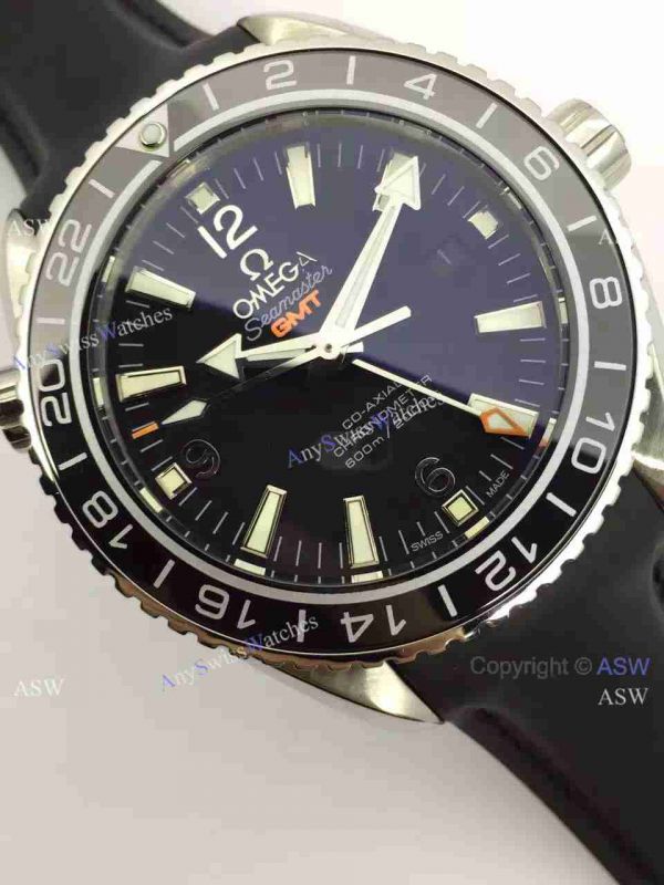 Copy Swiss Omega Seamaster Planet Ocean GMT Watch Black Rubber Copy Swiss Omega Seamaster Planet Ocean GMT Watch Black Rubber
