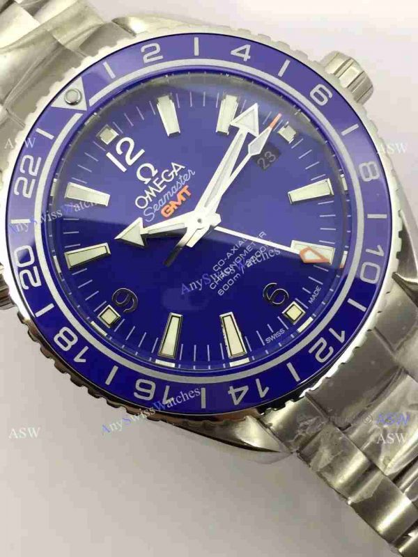 Replica Swiss OMEGA Seamaster Planet Ocean 600M Co-Axial GMT Watch Blue Dial Replica Swiss OMEGA Seamaster Planet Ocean 600M Co-Axial GMT Watch Blue Dial