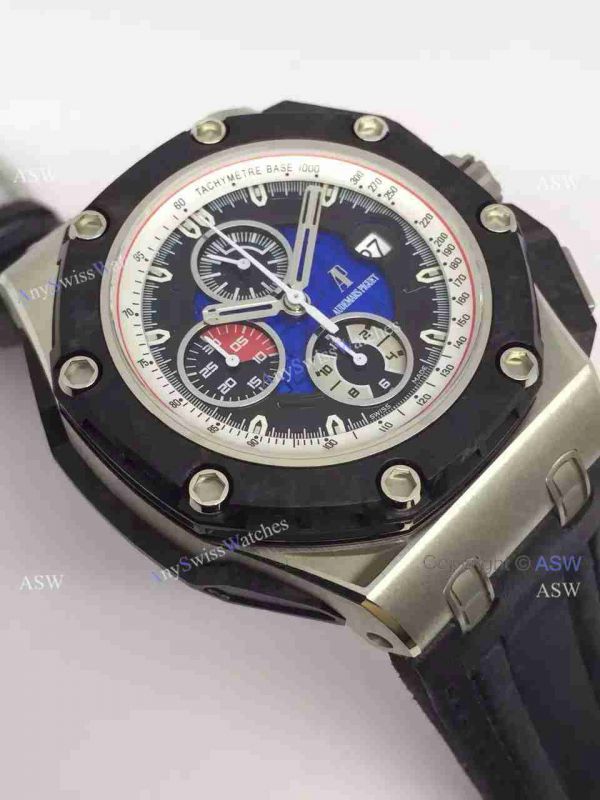 High Quality Copy Audemars Piguet Grand Prix Blue Face Black Rubber Swiss Mens Watch High Quality Copy Audemars Piguet Grand Prix Blue Face Black Rubber Swiss Mens Watch