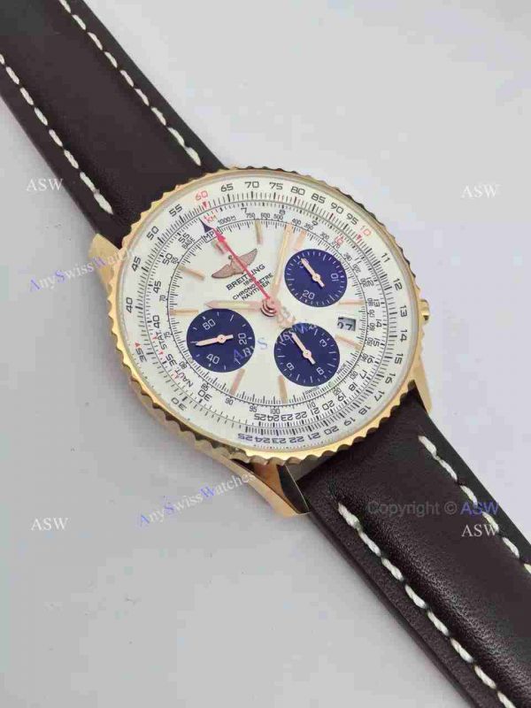 Swiss Copy Breitling 1884 Chronometre Navitimer Watch Rose Gold Case White Dial Swiss Copy Breitling 1884 Chronometre Navitimer Watch Rose Gold Case White Dial