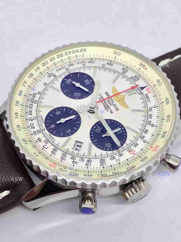 Swiss Fake Breitling 1884 Chronometre Navitimer Watch SS Case White Dial Swiss Fake Breitling 1884 Chronometre Navitimer Watch SS Case White Dial