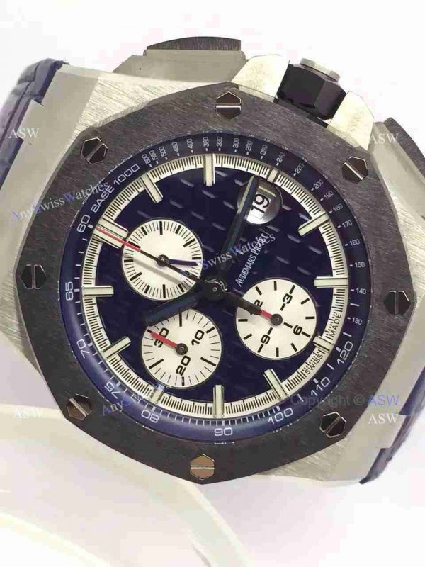 Swiss Copy Audemars Piguet Watch Blue Dial Blue Leather Swiss Copy Audemars Piguet Watch Blue Dial Blue Leather