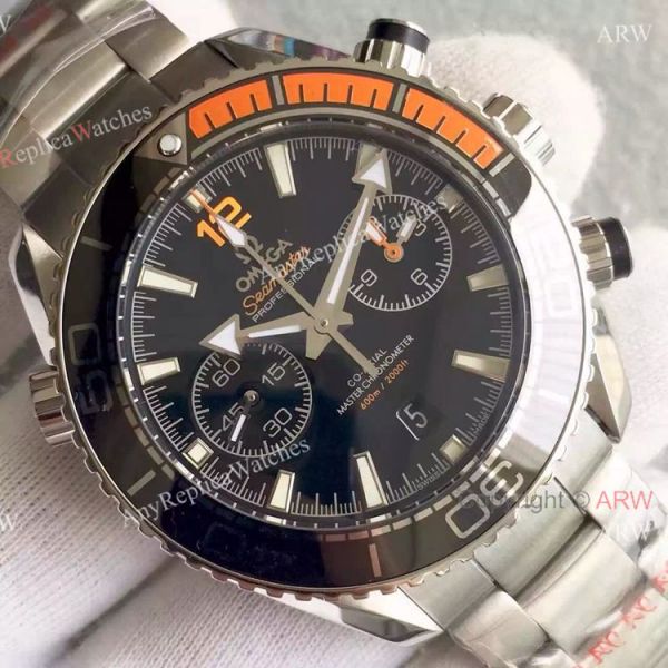 (OM)Swiss Replica Omega Seamaster 600m Master Black Orange Bezel Watch (OM)Swiss Replica Omega Seamaster 600m Master Black Orange Bezel Watch
