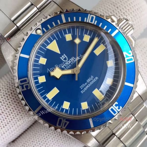 Tudor Snowflake Vintage Watch Replicas Stainless Steel Blue Bezel Asia 2836 Movement Tudor Snowflake Vintage Watch Replicas Stainless Steel Blue Bezel Asia 2836 Movement