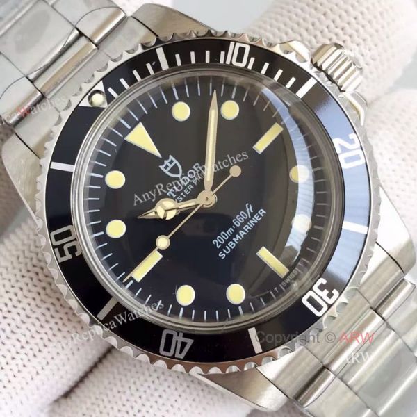 Clone Swiss ETA 2836 Replica Vintage Tudor Snowflake Submariners SS Black Bezel Watch Clone Swiss ETA 2836 Replica Vintage Tudor Snowflake Submariners SS Black Bezel Watch