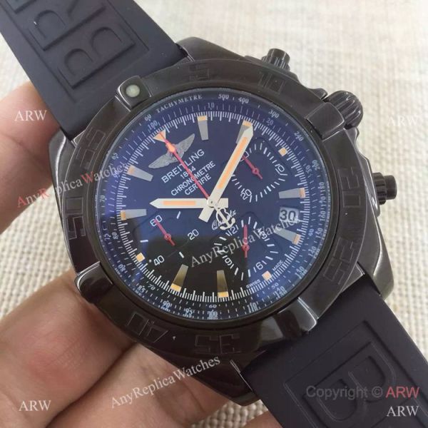Copy Breitling Chronomat B01 Black Case RUBBER Strap Men Watch Copy Breitling Chronomat B01 Black Case RUBBER Strap Men Watch