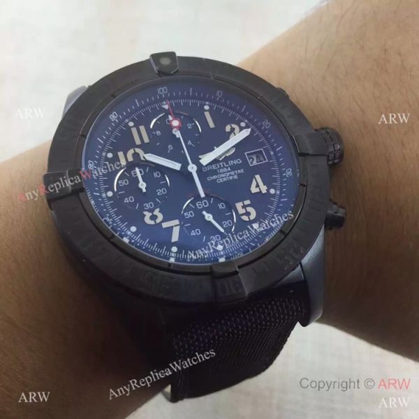 Fake Breitling Super Avenger II Black Leather Strap Chronograph Watch Fake Breitling Super Avenger II Black Leather Strap Chronograph Watch