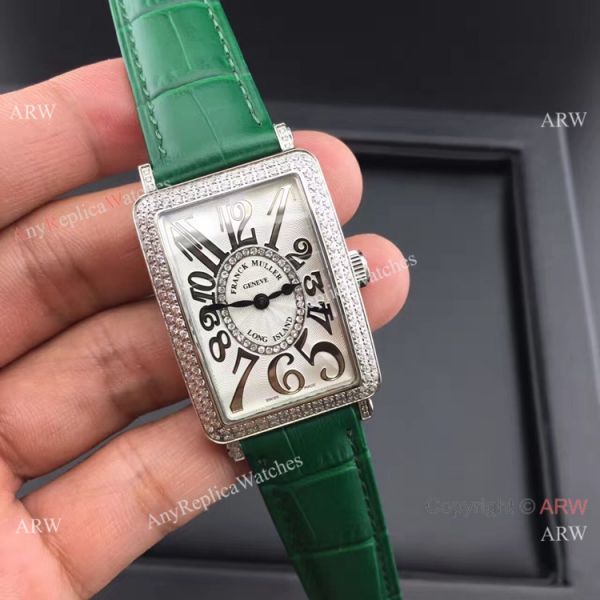 Replica Franck Muller Long Island SS Black Leather Diamond Ladies Watch Replica Franck Muller Long Island SS Black Leather Diamond Ladies Watch