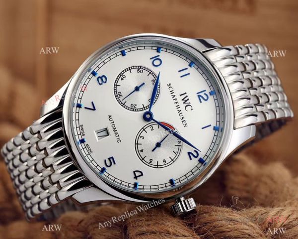 Replica IWC Portuguese 7 Days Stainless Steel White Face Mens Watch Replica IWC Portuguese 7 Days Stainless Steel White Face Mens Watch