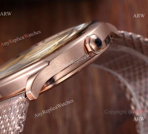 Fake Drive De Cartier Rose Gold Watch White Roman Dial Fake Drive De Cartier Rose Gold Watch White Roman Dial