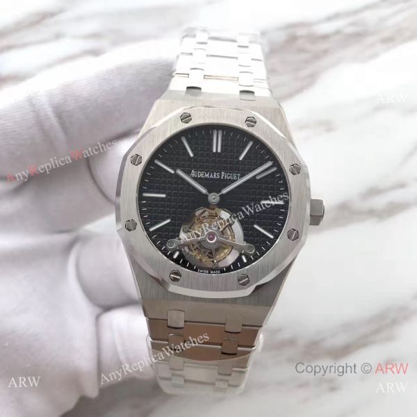 Audemars Piguet Replica Royal Oak Tourbillon 41mm Watch Stainless Steel Black Dial For Man Audemars Piguet Replica Royal Oak Tourbillon 41mm Watch Stainless Steel Black Dial For Man