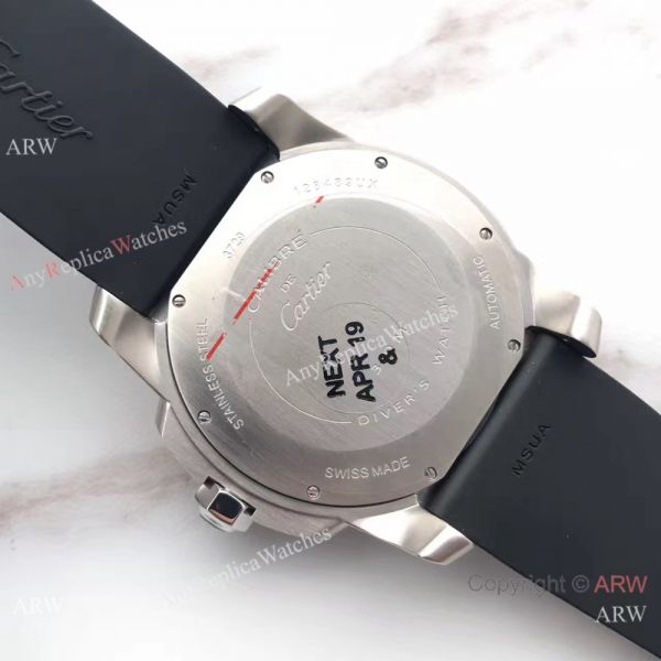 Swiss Grade Cartier Calibre De Diver W710056 watch SS Black Rubber Swiss Grade Cartier Calibre De Diver W710056 watch SS Black Rubber
