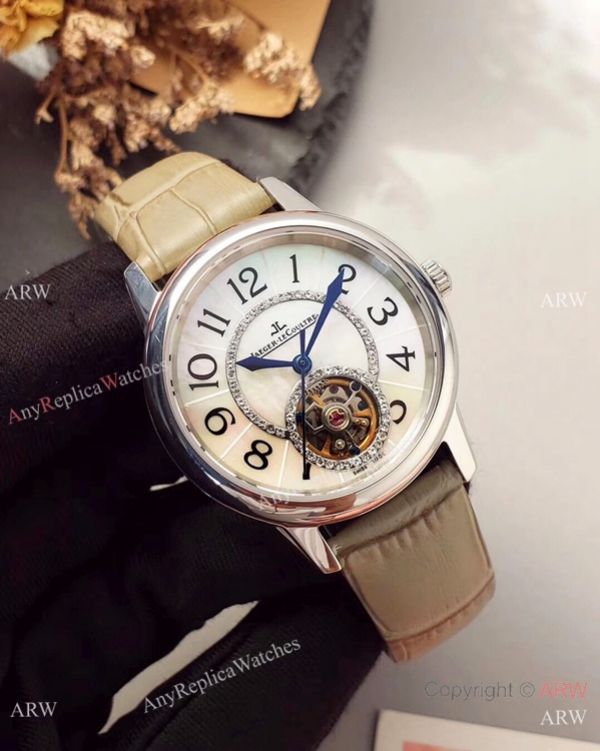 New Replica Jaeger-LeCoultre Tourbillon 33mm Watches SS White MOP Dial New Replica Jaeger-LeCoultre Tourbillon 33mm Watches SS White MOP Dial