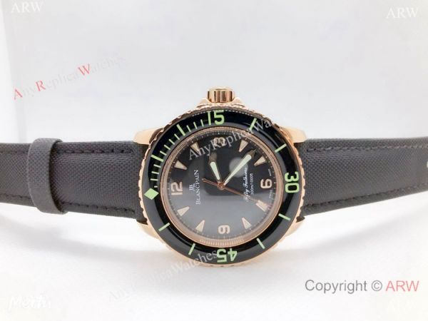 Swiss Quality Replica Blancpain Fifty Fathoms Men Watch Rose Gold Swiss Quality Replica Blancpain Fifty Fathoms Men Watch Rose Gold