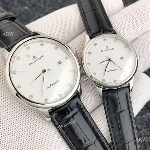 High Quality Copy Blancpain Lovers Watches SS Black Dial High Quality Copy Blancpain Lovers Watches SS Black Dial