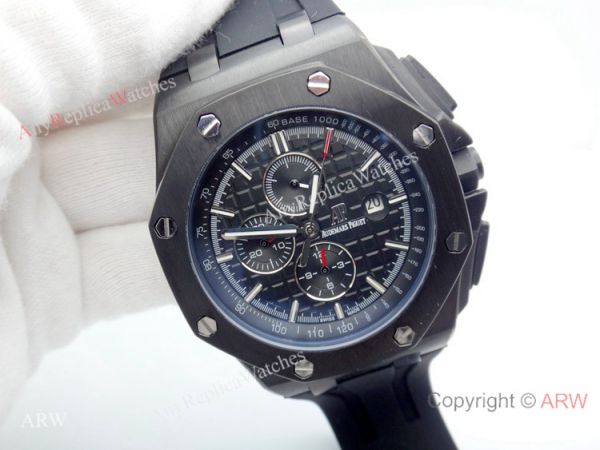 Solid Black Audemars Piguet Royal Oak Offshore Automatic Watch Solid Black Audemars Piguet Royal Oak Offshore Automatic Watch