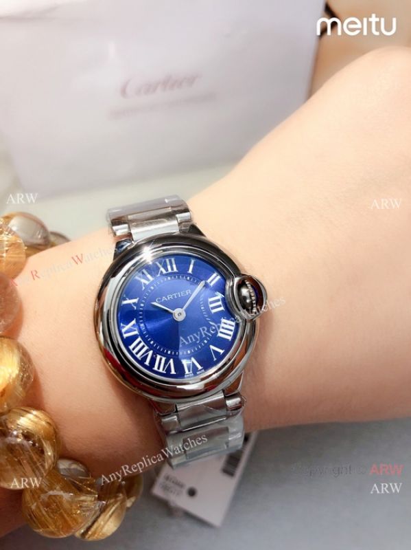 Best Quality Cartier Ballon Bleu de Quartz Watch Stainless Steel Blue Dial Best Quality Cartier Ballon Bleu de Quartz Watch Stainless Steel Blue Dial