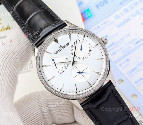 Jaeger-LeCoultre Master Ultra Thin Reserve de Marche Watches Diamond Bezel Blue Dial Jaeger-LeCoultre Master Ultra Thin Reserve de Marche Watches Diamond Bezel Blue Dial