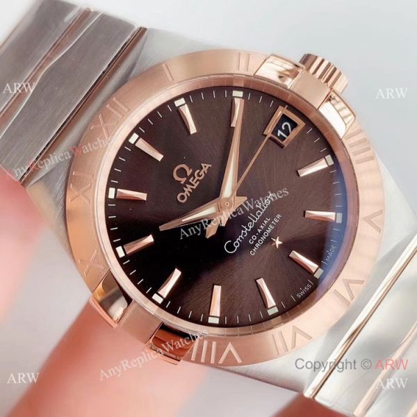 VSF Swiss Omega Constellation Co-Axial 38mm 2-Tone Rose Gold Brown Dial Copy Watch VSF Swiss Omega Constellation Co-Axial 38mm 2-Tone Rose Gold Brown Dial Copy Watch