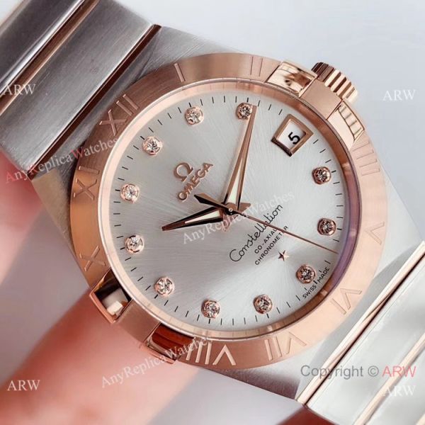 Omega Constellation Co-Axial 38mm Two Tone Rose Gold Watch VSF Asia 8500 Omega Constellation Co-Axial 38mm Two Tone Rose Gold Watch VSF Asia 8500