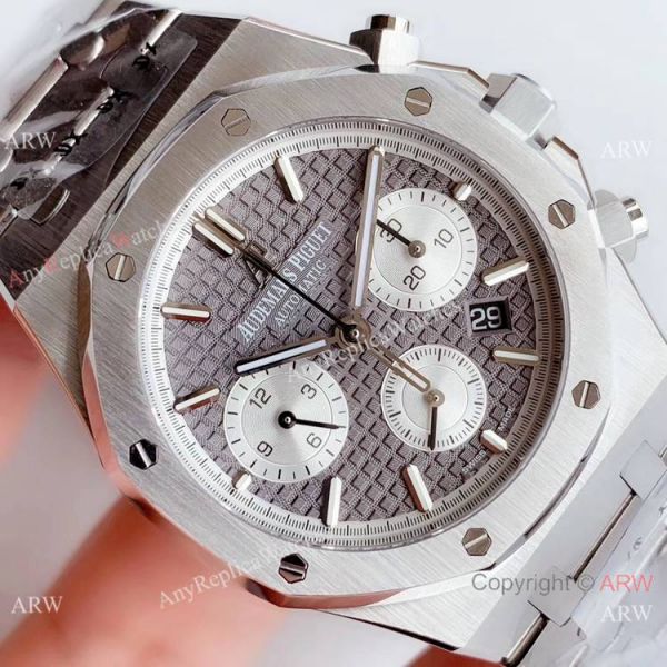 Swiss Grade 1 Copy Audemars Piguet Royal Oak Chronograph 41mm Watch Gray Face Swiss Grade 1 Copy Audemars Piguet Royal Oak Chronograph 41mm Watch Gray Face
