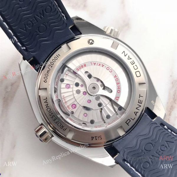 New Version Swiss Omege Seamaster 600m GMT Blue Rubber SS Watch New Version Swiss Omege Seamaster 600m GMT Blue Rubber SS Watch