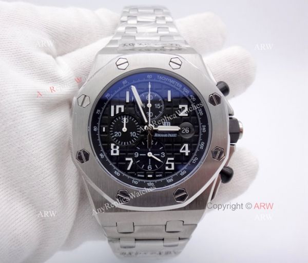 Audemars Piguet Replica Watch Black Chronograph Stainless Steel Audemars Piguet Replica Watch Black Chronograph Stainless Steel